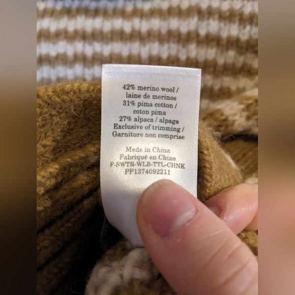 Everlane The Cloud Turtleneck Alpaca Wool Blend in Ginger Root Oat sz M - Picture 7 of 12